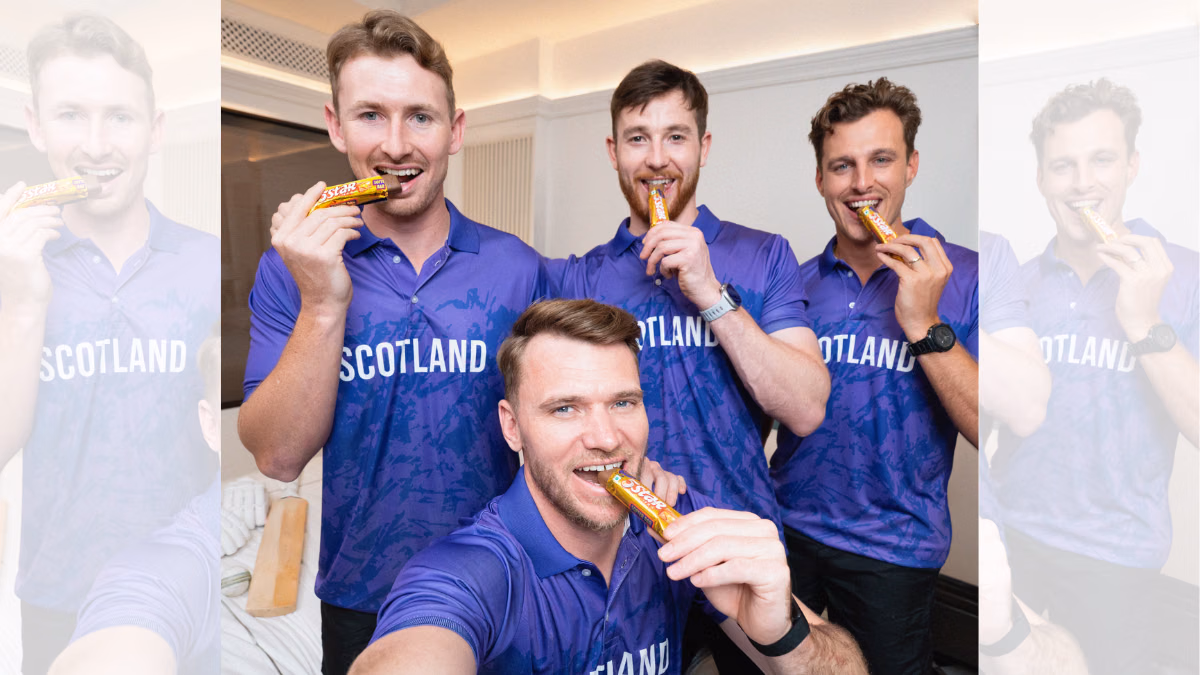 L’Écosse a reçu un appel de dernière minute pour participer à la Coupe du Monde T20 après que le Bangladesh a décidé de se retirer. Cadbury 5 Star n’a pas perdu de temps pour capitaliser sur l’occasion. | X/@CricketScotland